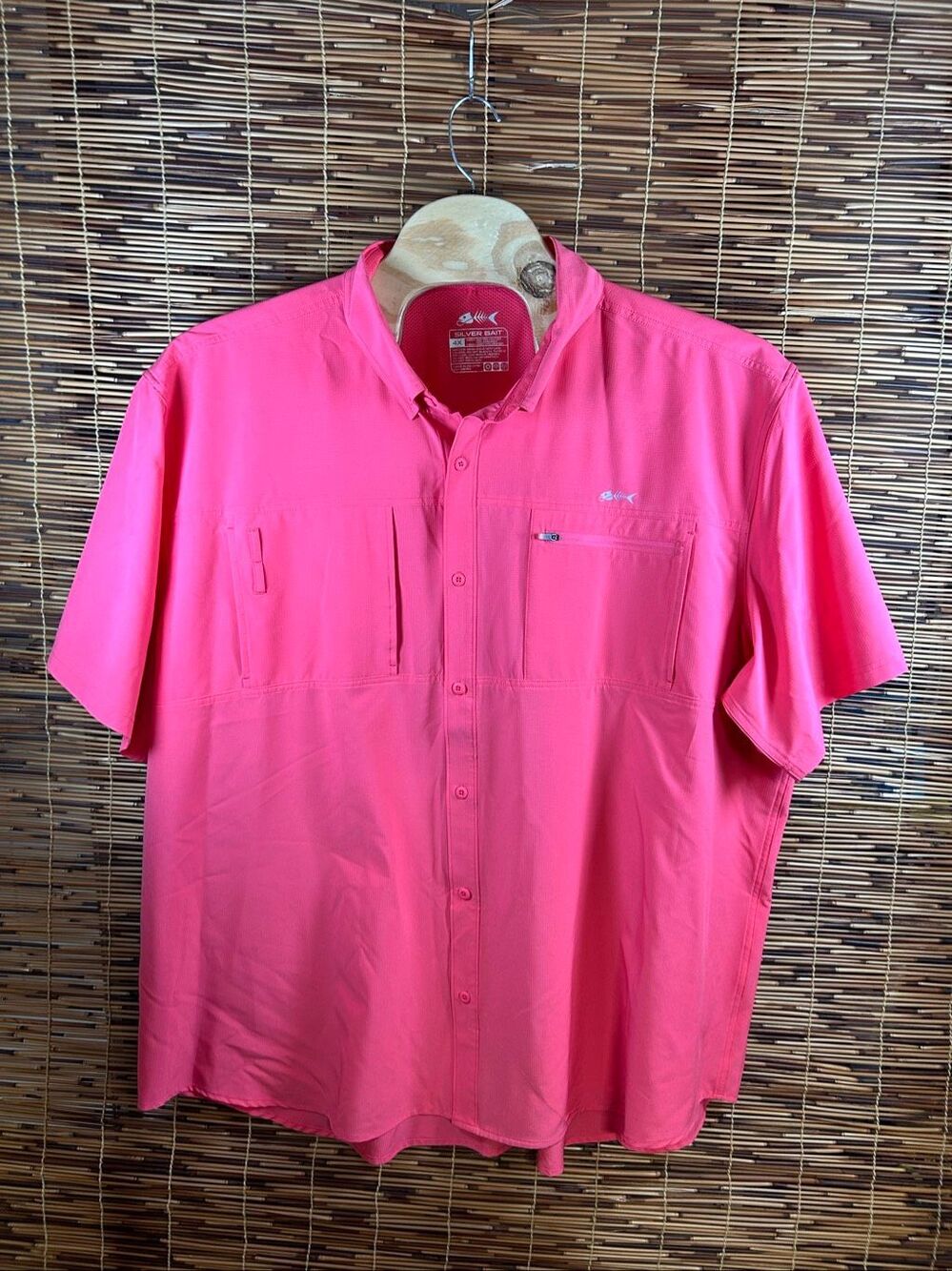 Silver Bait 4X Outdoor Performance Fishing Shirt Coral Hot Pink Color